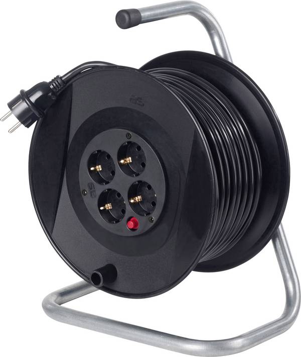 AS Schwabe 11102 Kabeltrommel 40.00 m Schwarz Schutzkontakt-Stecker