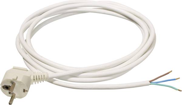 AS Schwabe 70800 Strom Anschlusskabel Weiß 10.00 m