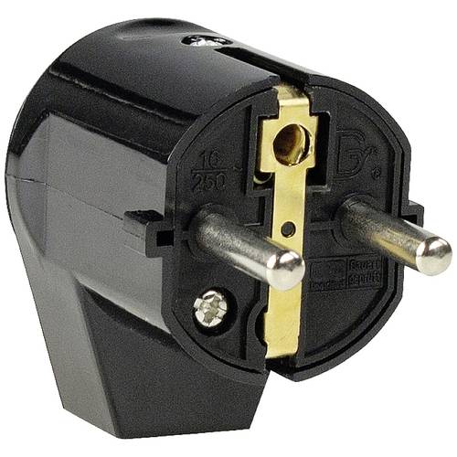 AS Schwabe 45042 Schutzkontakt-Winkelstecker Kunststoff 230 V Schwarz IP20