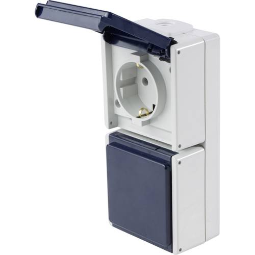 AS Schwabe 62462 Aufputz-Steckdose IP54 Grau