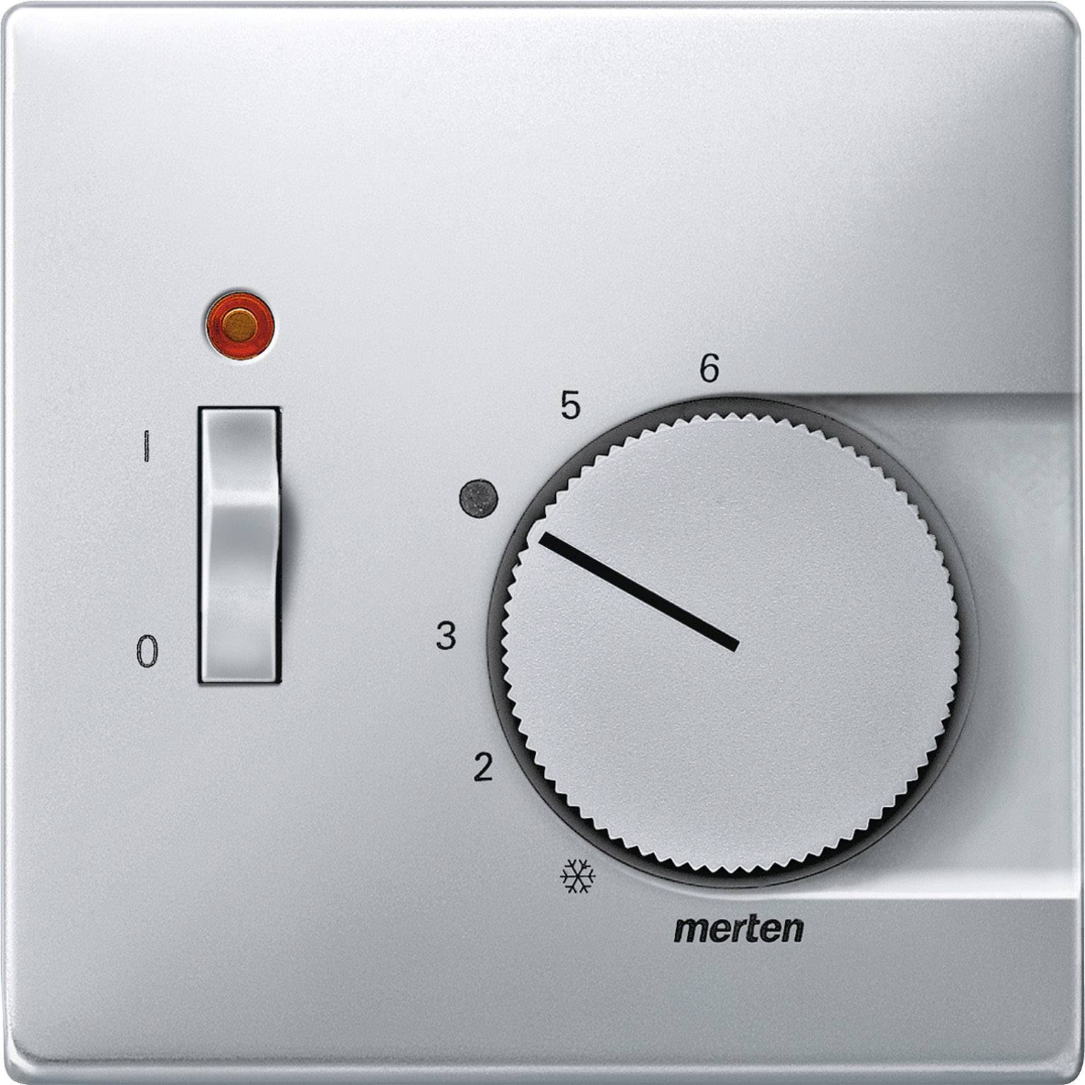 MERTEN MERTEN Zentralplatte Raumtemp alu glz System Fläche 539760 div.Symbole