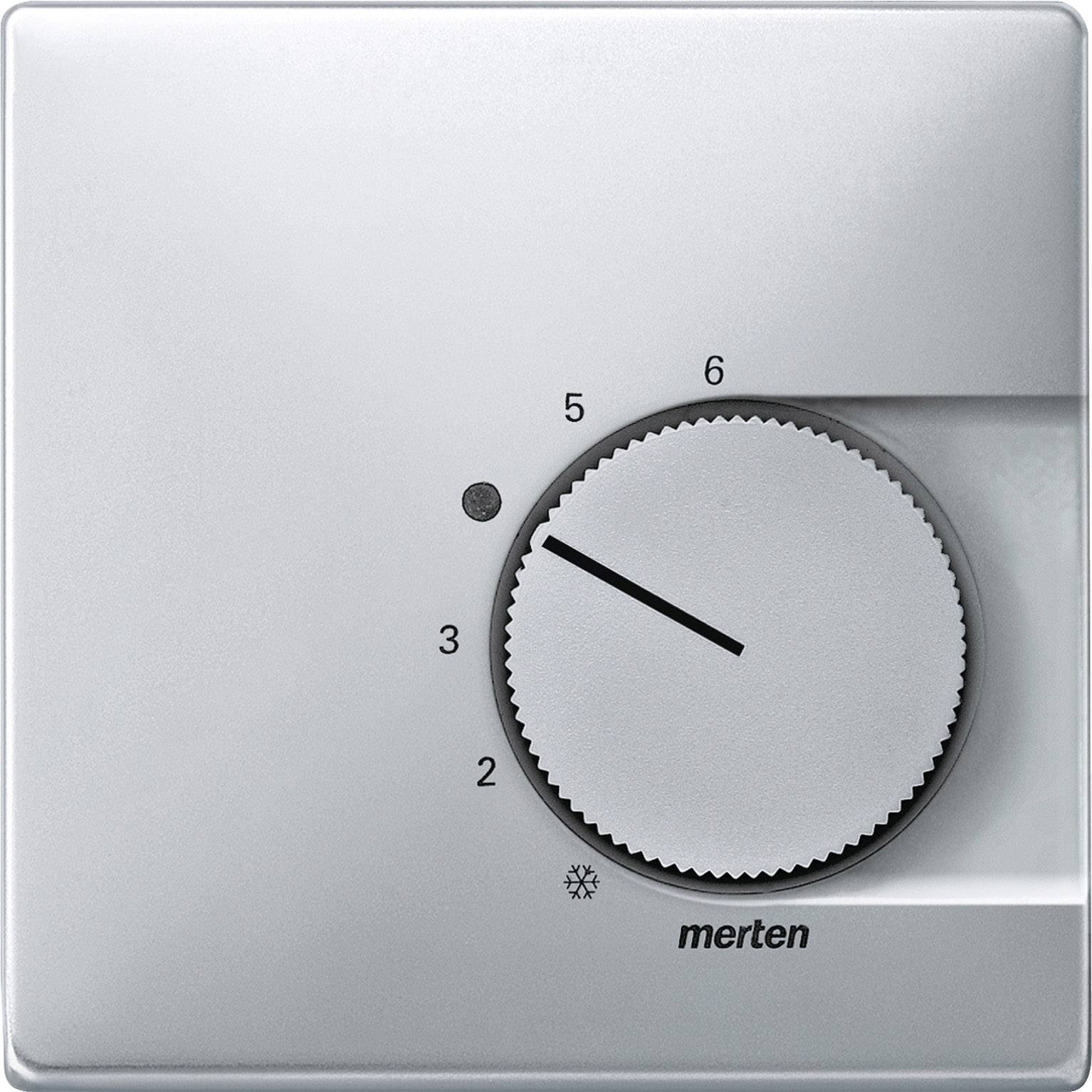 MERTEN MERTEN Zentralplatte Raumtemp alu glz System Fläche 537460 div.Symbole