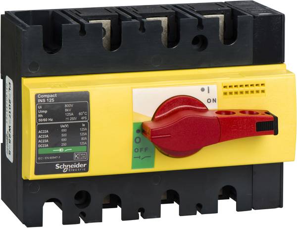 Schneider Electric 28926 Lasttrennschalter mit Hebel 125 A 125 V/DC, 690 V/AC Rot 1 St. Piece