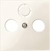 MERTEN MERTEN Zentralplatte Sat/TV/Radio 3f ws System M 296744 Schraubbef glz