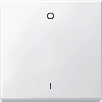Ein quadratischer Lichtschalter mit den Symbolen 'O' für aus und 'I' für an.