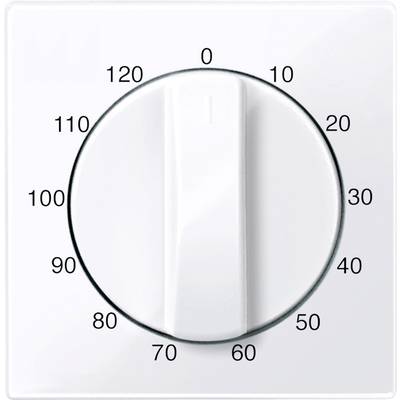 Ein weißer Drehregler auf 80 eingestellt, umgeben von Zahlen in 10er-Schritten von 0 bis 120.