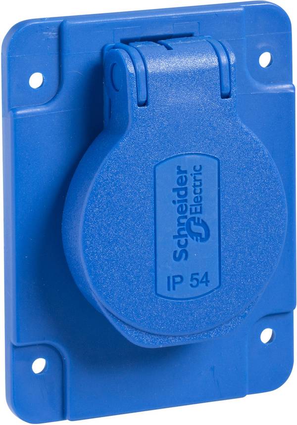 Schneider Electric Komplett Schutzkontakt-Steckdose mit Klappdeckel Blau PKS61B 1 St.