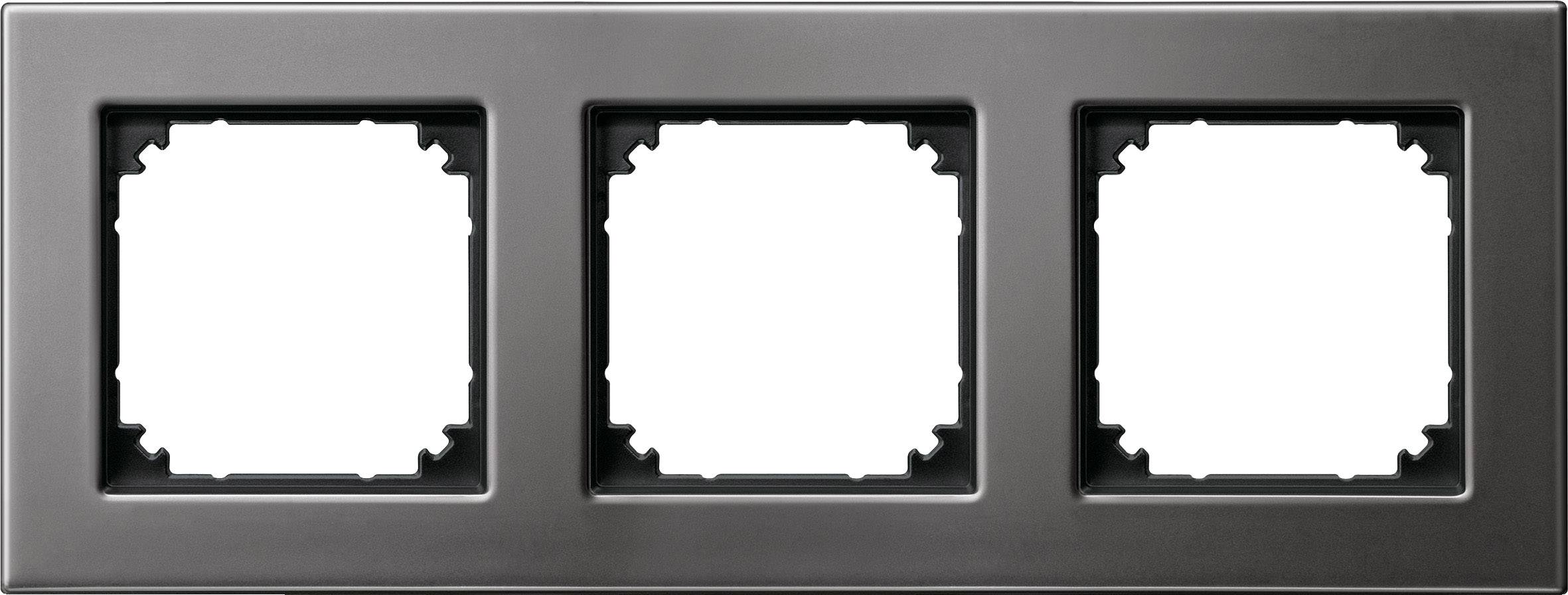 Merten Rahmen Abdeckung System M Rhodium-Grau 475314 1 St.