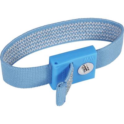 Wolfgang Warmbier 2050.750.3 ESD-Handgelenkband Hellblau  Druckknopf 3 mm 