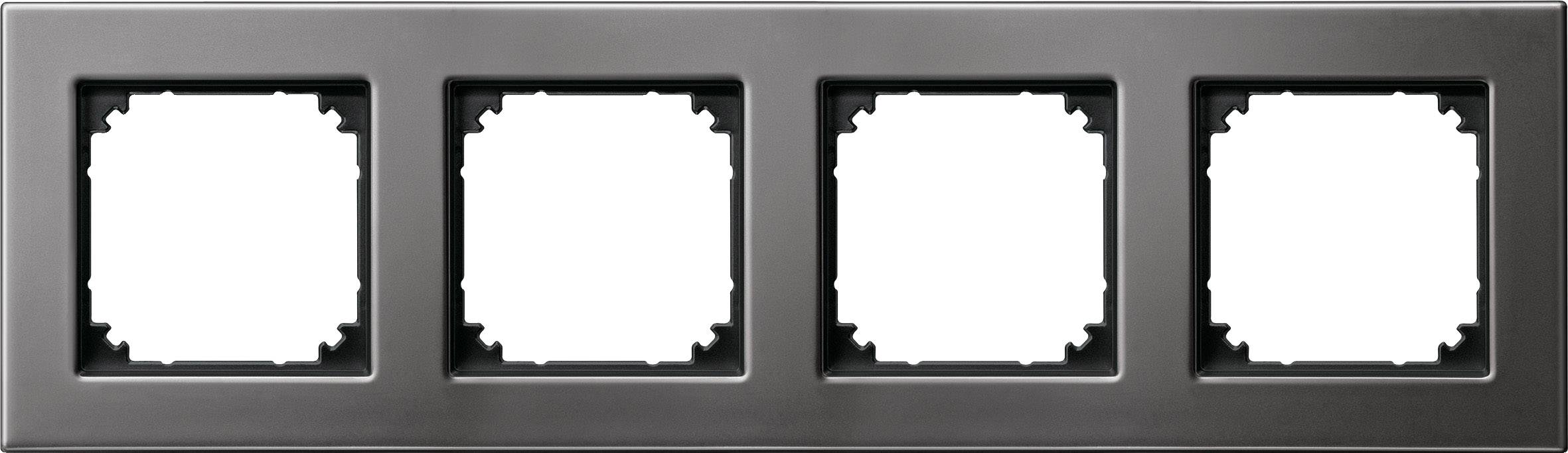 Merten Rahmen Abdeckung System M Rhodium-Grau 475414 1 St.