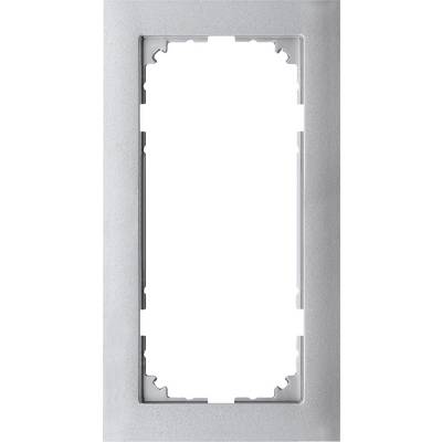 Schalterabdeckung in rechteckiger Form, silberne Farbe, passend für Wandinstallationen. Design für modernen, minimalistischen Wohnstil.