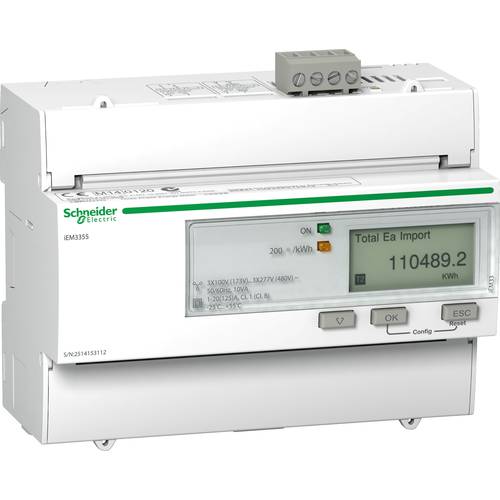 Thumbnail - Schneider Electric A9MEM3355 A9MEM3355 E-Zähler digital 125 A MID-konform: Ja 1 St.