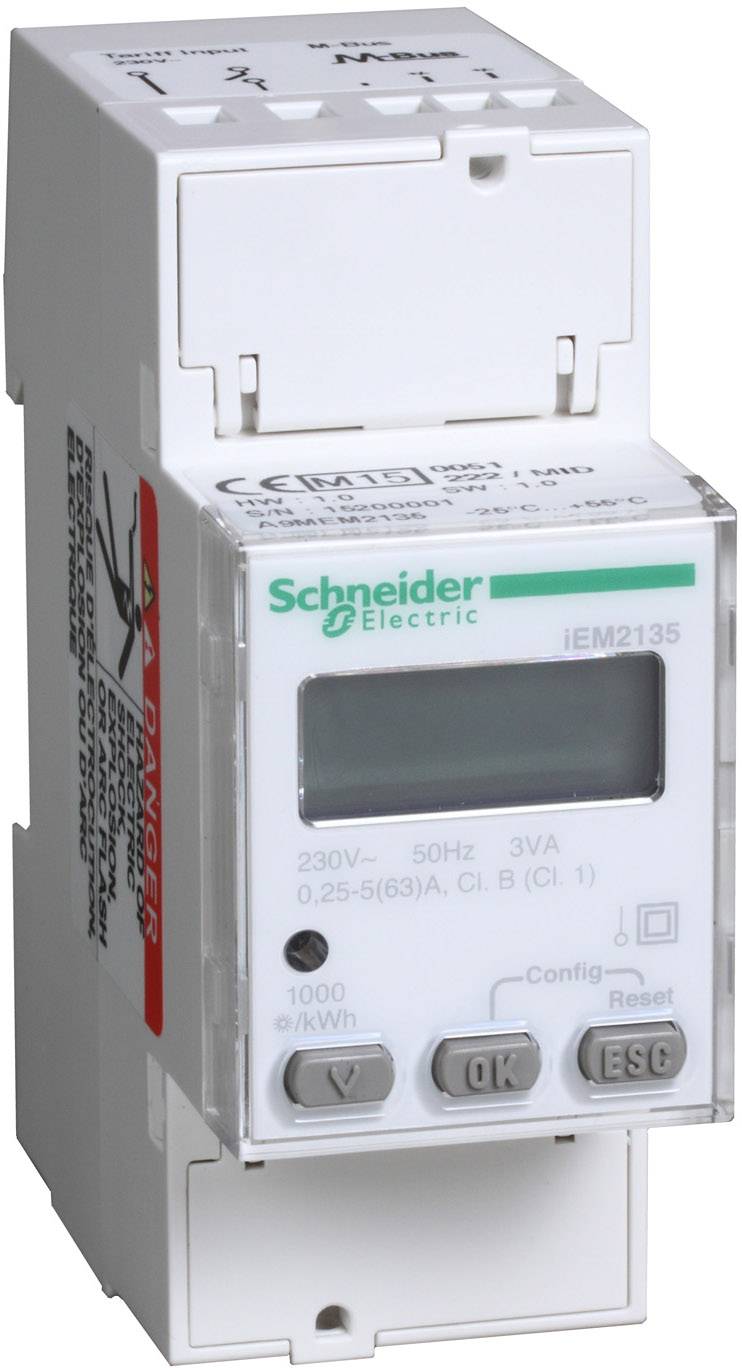 Schneider Electric A9MEM2135 A9MEM2135 E-Zähler digital 63 A MID-konform: Ja 1 St.-0
