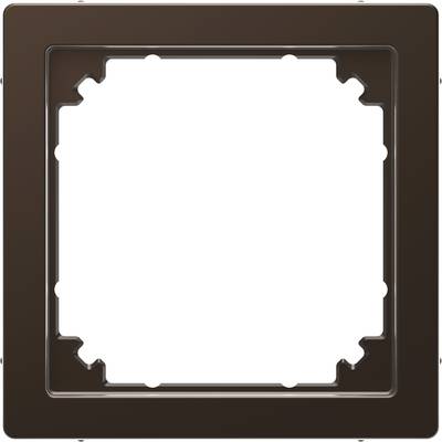 Brauner quadratischer Lichtschalterrahmen mit einem inneren Ausschnitt zum Einsetzen eines Schalters oder einer Steckdose.