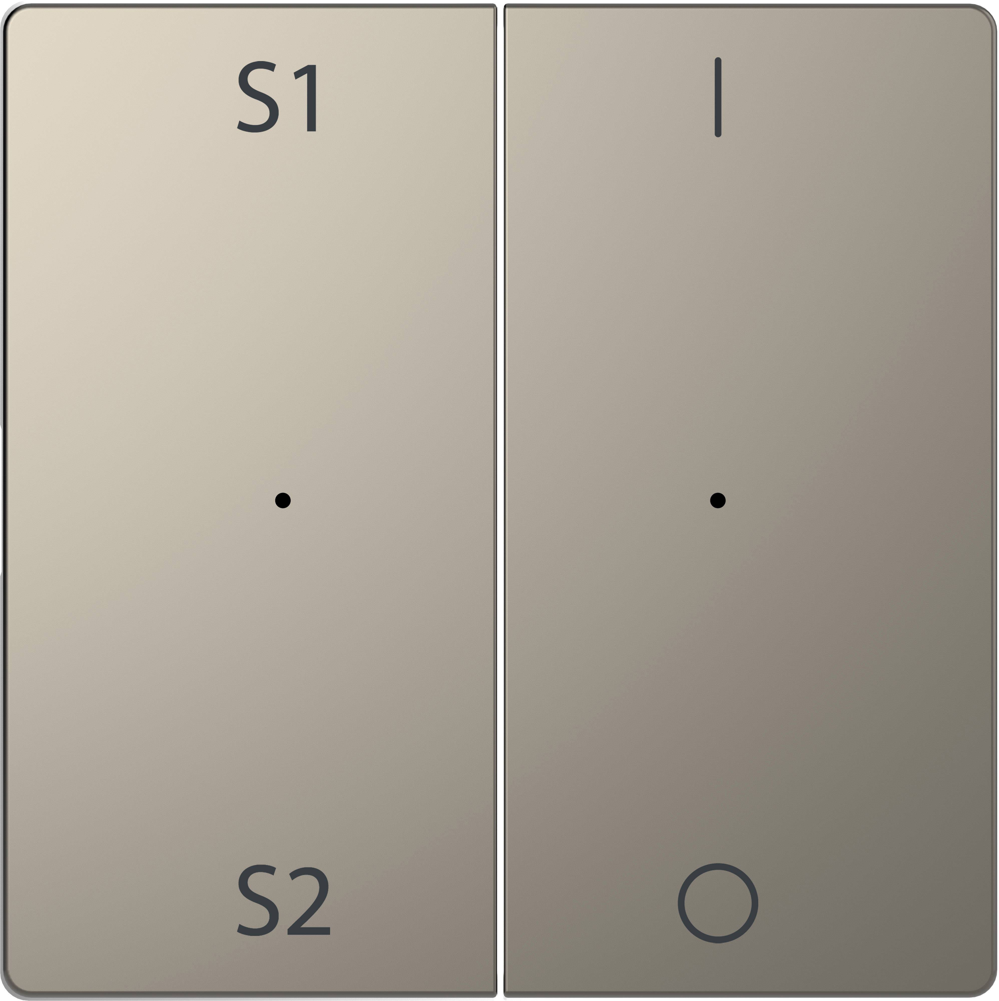 Merten Abdeckung Wechselschalter System Design Nickel MEG5228-6050 1 St.