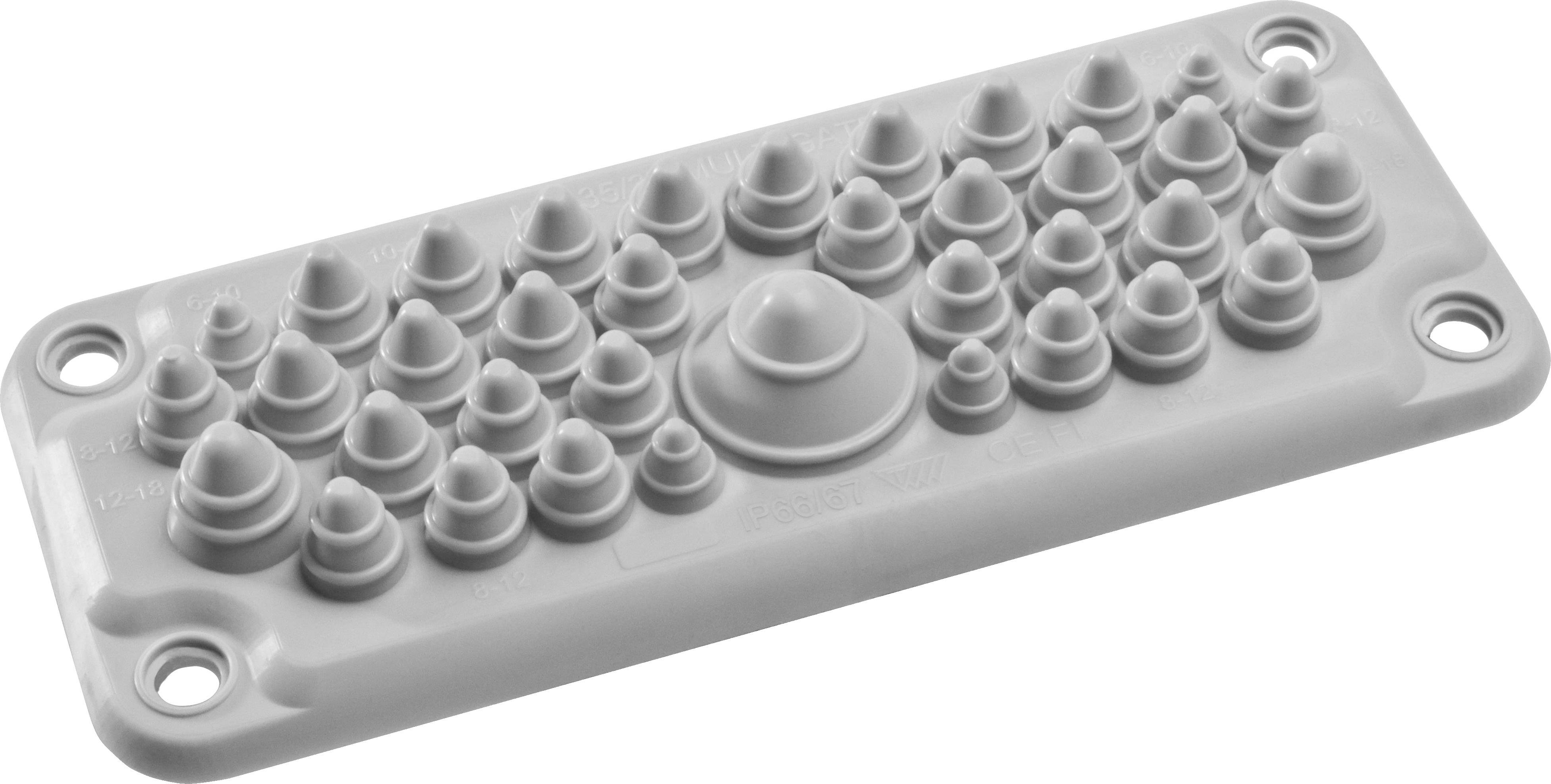 Schneider Electric NSYAECPFLT35 Kabeldurchführung Thermoplastisches Elastomer Lichtgrau (RAL 7035) 1 St.
