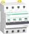 Leistungsschalter mit grünem 'ON-OFF'-Schalter, Schneider Electric Logo und Beschriftung 'iC60 RCBO', vierpolig, weiße Gehäusefarbe.