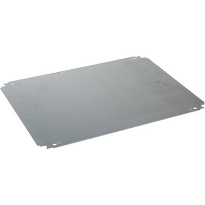 Metallplatte aus blankem Stahl, rechteckig und flach, ohne sichtbare Befestigungen oder Besonderheiten.