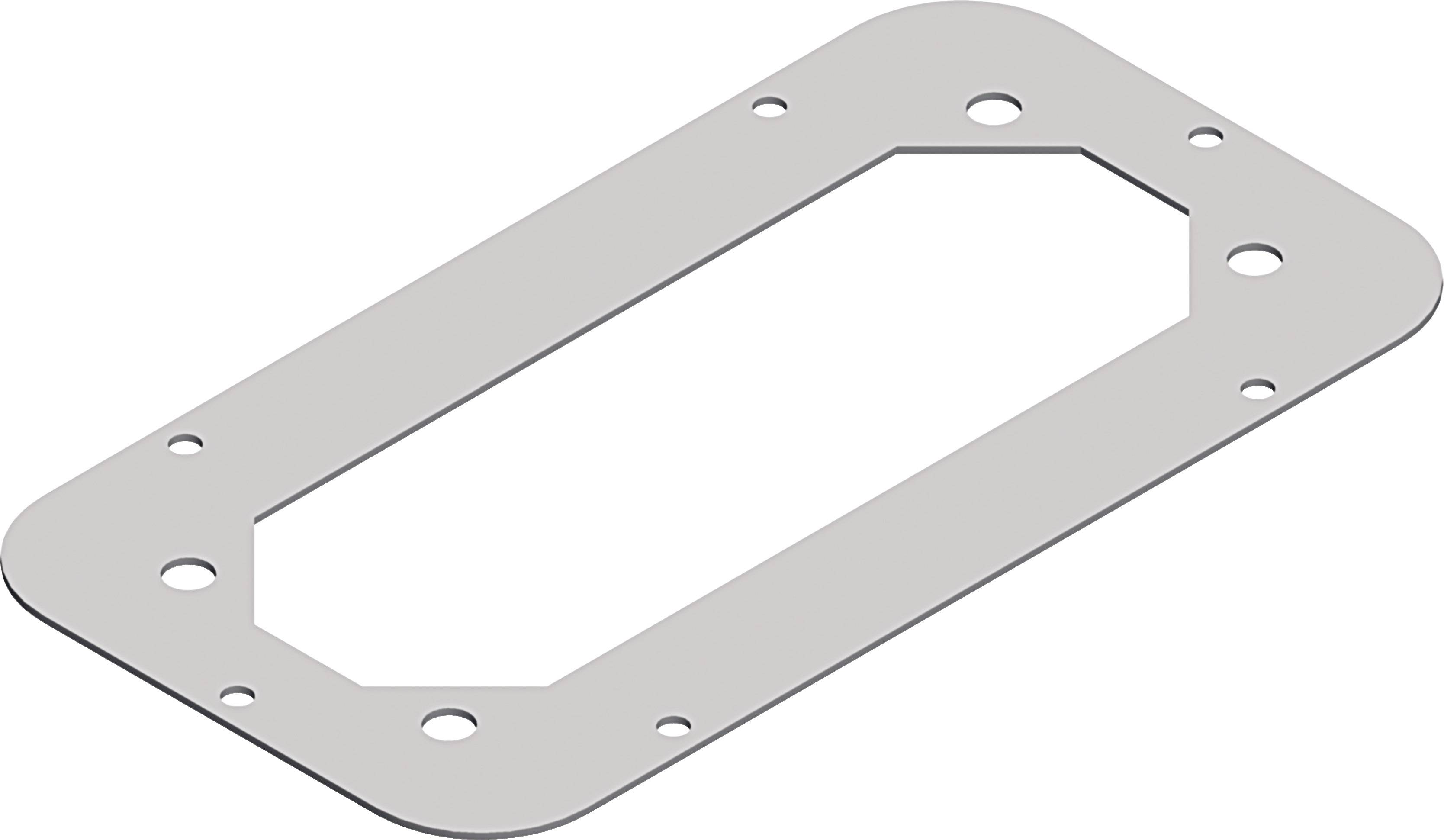 Schneider Electric NSYTLG2FL Kabeldurchführung Plattenstärke (max.) 1.5 mm Stahl Lichtgrau (RAL 7035) 1 St.