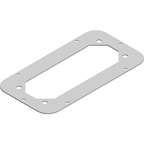 Schneider Electric NSYTLG2FL Kabeldurchführung Plattenstärke (max.) 1.5 mm Stahl Lichtgrau (RAL 7035) 1 St.