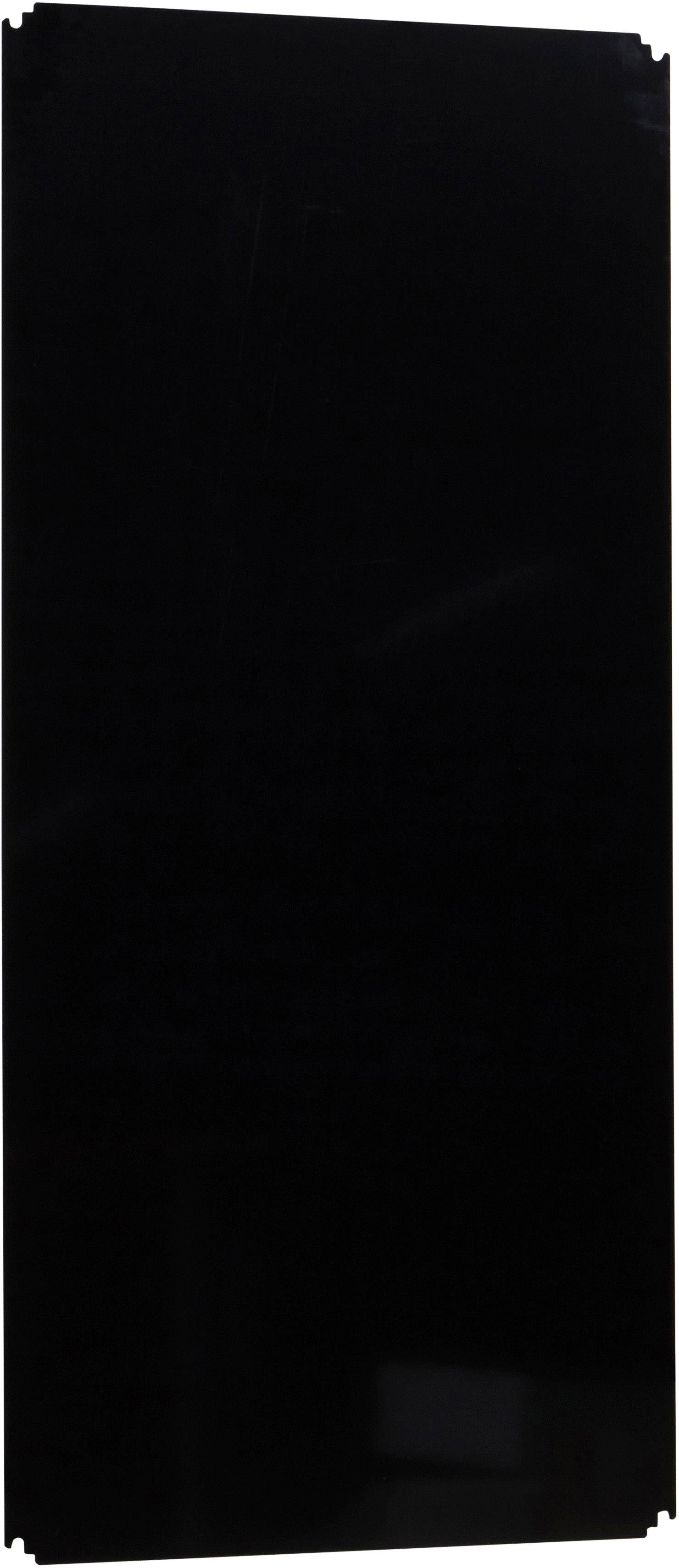Ein rechteckiges, schwarzes Panel mit glänzender Oberfläche. Es enthält keine sichtbaren Details oder Beschriftungen.