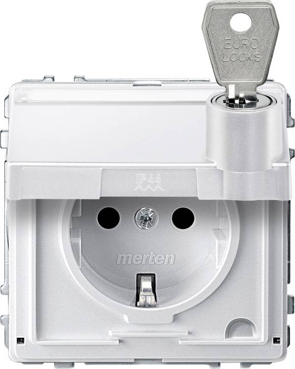 Merten   Steckdose Aquadesign Polarweiß MEG2316-7219 1 St.