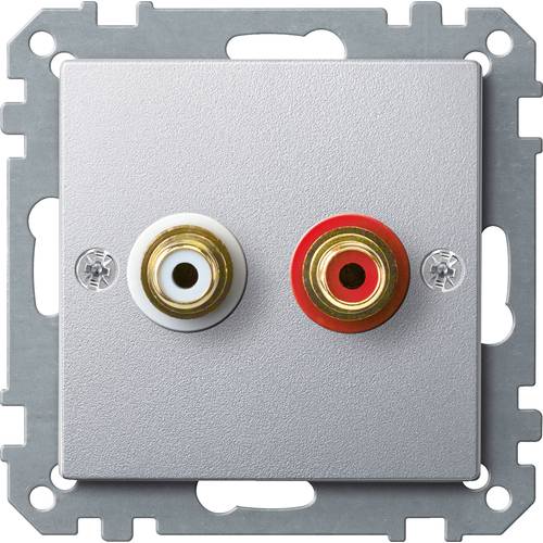 Merten Lautsprecher-Steckdose System M Aluminium MEG4350-0460 1 St.