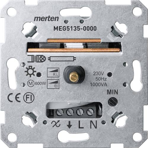 Thumbnail - Merten MEG5135-0000 Unterputz Dimmer Geeignet für Leuchtmittel: Glühlampe, Halogenlampe, Leuchtstofflampe Aluminium