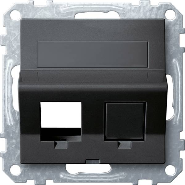 Merten  Abdeckung Netzwerkdose System M Anthrazit MEG4568-0414 1 St.