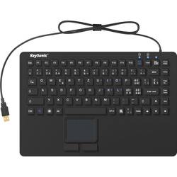 Image of Keysonic KSK-5230IN (CH) USB Tastatur Schweiz, QWERTZ, Windows® Schwarz Silikonmembran, Wasserfest (IPX7), Integriertes