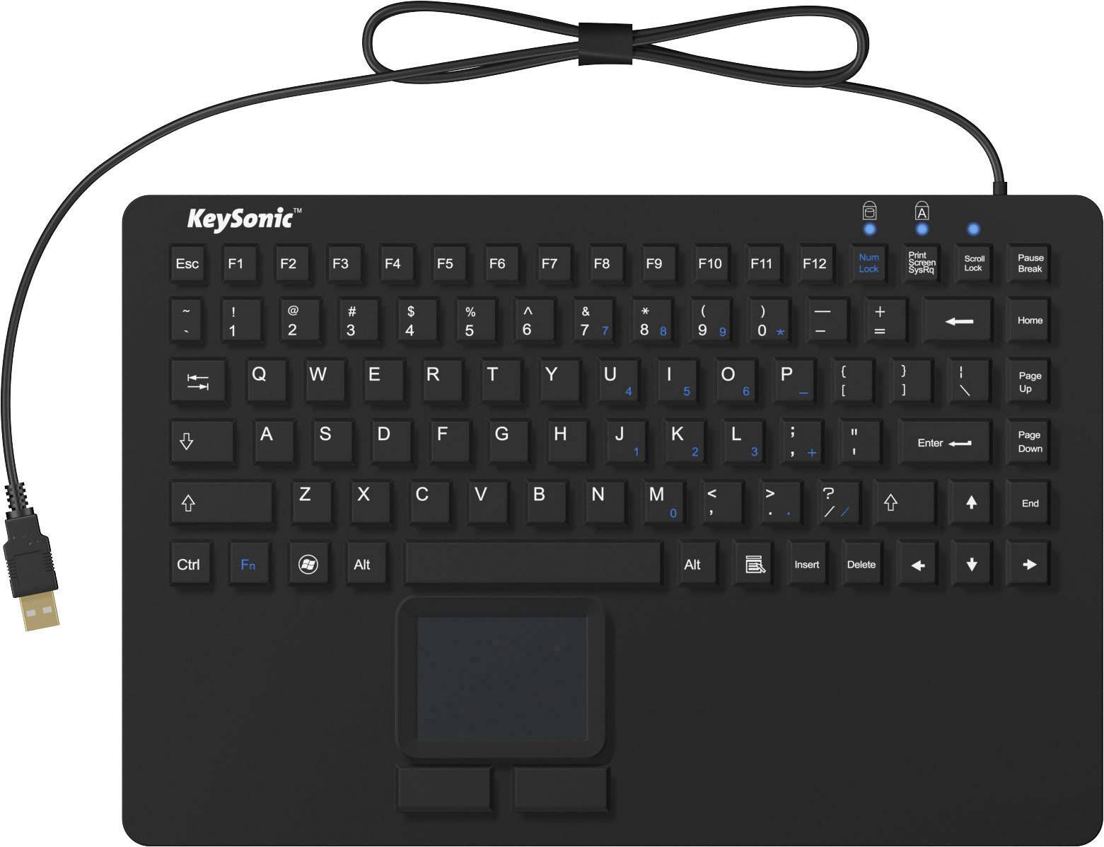 KEYSONIC Tas Keysonic KSK-5230IN   (US) IP68 Touchpad + Maus Silikon