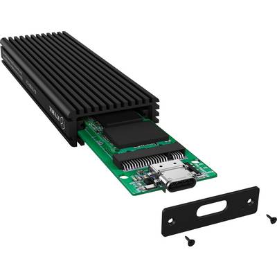 'Ein offenes Elektronikgehäuse zeigt eine grüne Platine mit einem USB-C-Anschluss. Zwei kleine Schrauben und eine Abdeckung liegen daneben.'