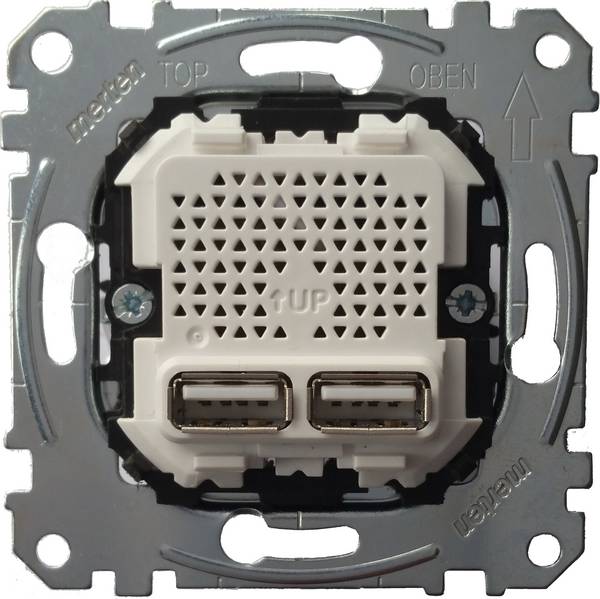 Merten USB-Ladestation-Einsatz MEG4366-0100 2100 mA, 5 V, 0,1 W, 71 mm, 40 mm