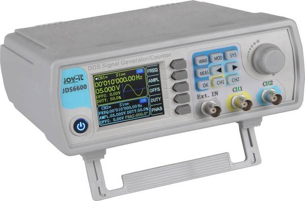Joy-it JDS6600 Funktionsgenerator netzbetrieben kalibriert (ISO) 0 Hz - 60 MHz 2-Kanal Sinus, Dreieck, Rechteck, Puls, Rauschen, Lorentzkurve