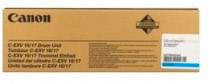 'Canon C-EXV 19/17 Drum Unit' Verpackung in gelb-orange Farbe, geeignet für Canon-Drucker. Enthält technische Details und Barcode.
