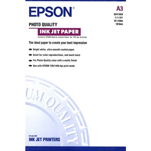 Epson S041068 C13S041068 Fotopapier DIN A3 100 Blatt Matt, Gestrichen