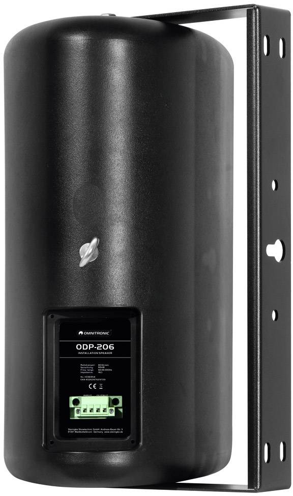 Schwarzer zylindrischer Druckbehälter mit Wandhalterung, Modellnummer 'ODP-206', Herstellerlogo und grünen Anschlussklemmen.