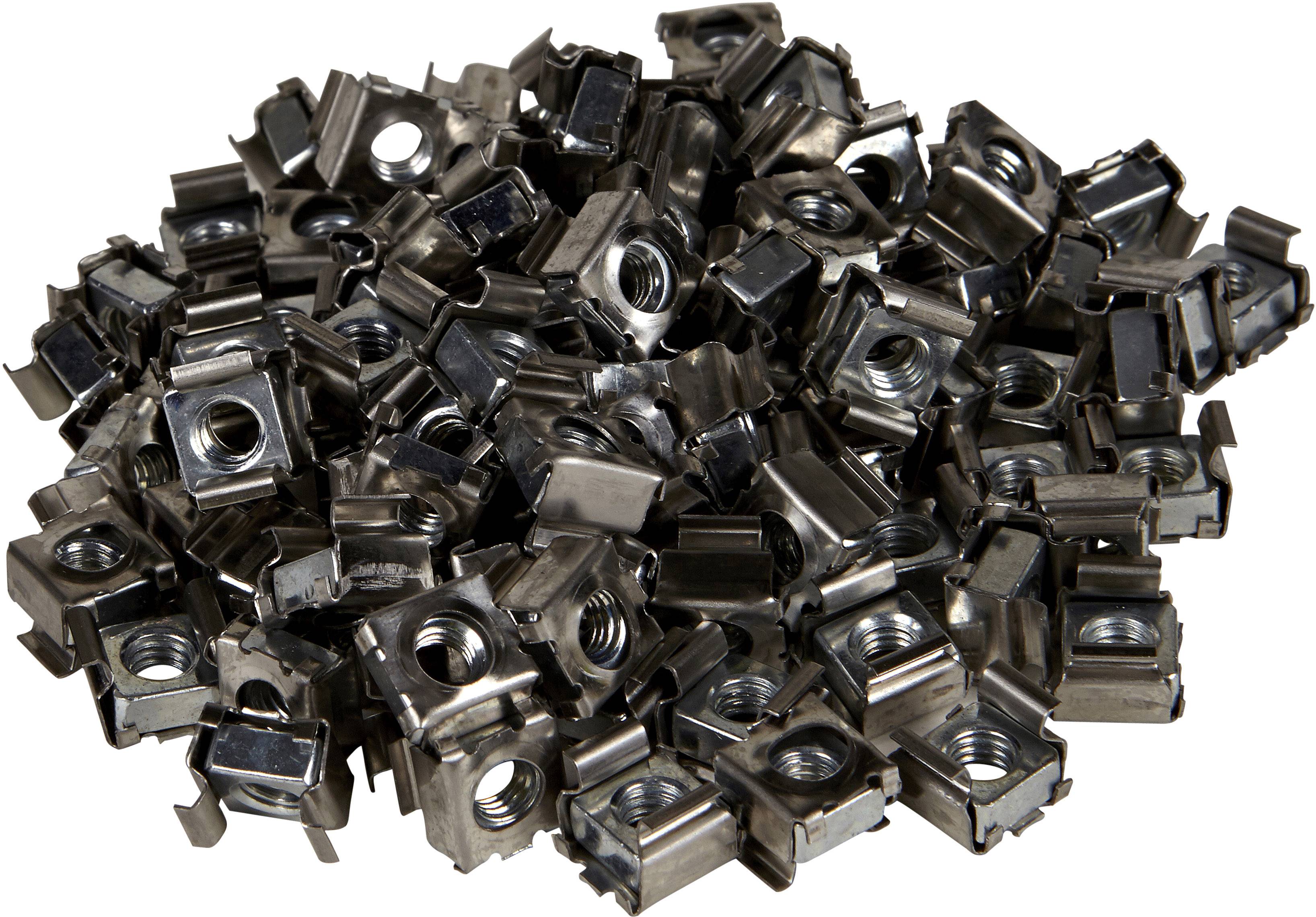 50 M4 Käfigmuttern - Gelb Verzinkt Für Serverschränke