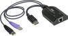 ATEN KVM Adapter [2x USB 2.0 Stecker A, DisplayPort Stecker - 1x RJ45-Buchse] 0.20 m Schwarz