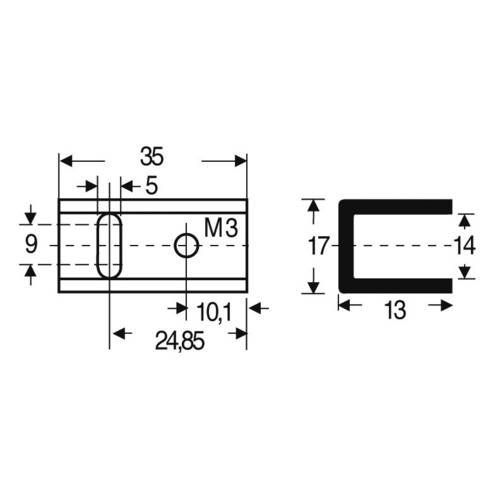 Fischer Elektronik 10019215 SK 13 35 SA-220 Kühlkörper 17 K/W (L x B x H) 35 x 17 x 13 mm TO-220