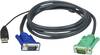 ATEN KVM Adapter [1x VGA-Stecker - 1x VGA-Stecker, USB 2.0 Stecker A] 1.20 m Schwarz