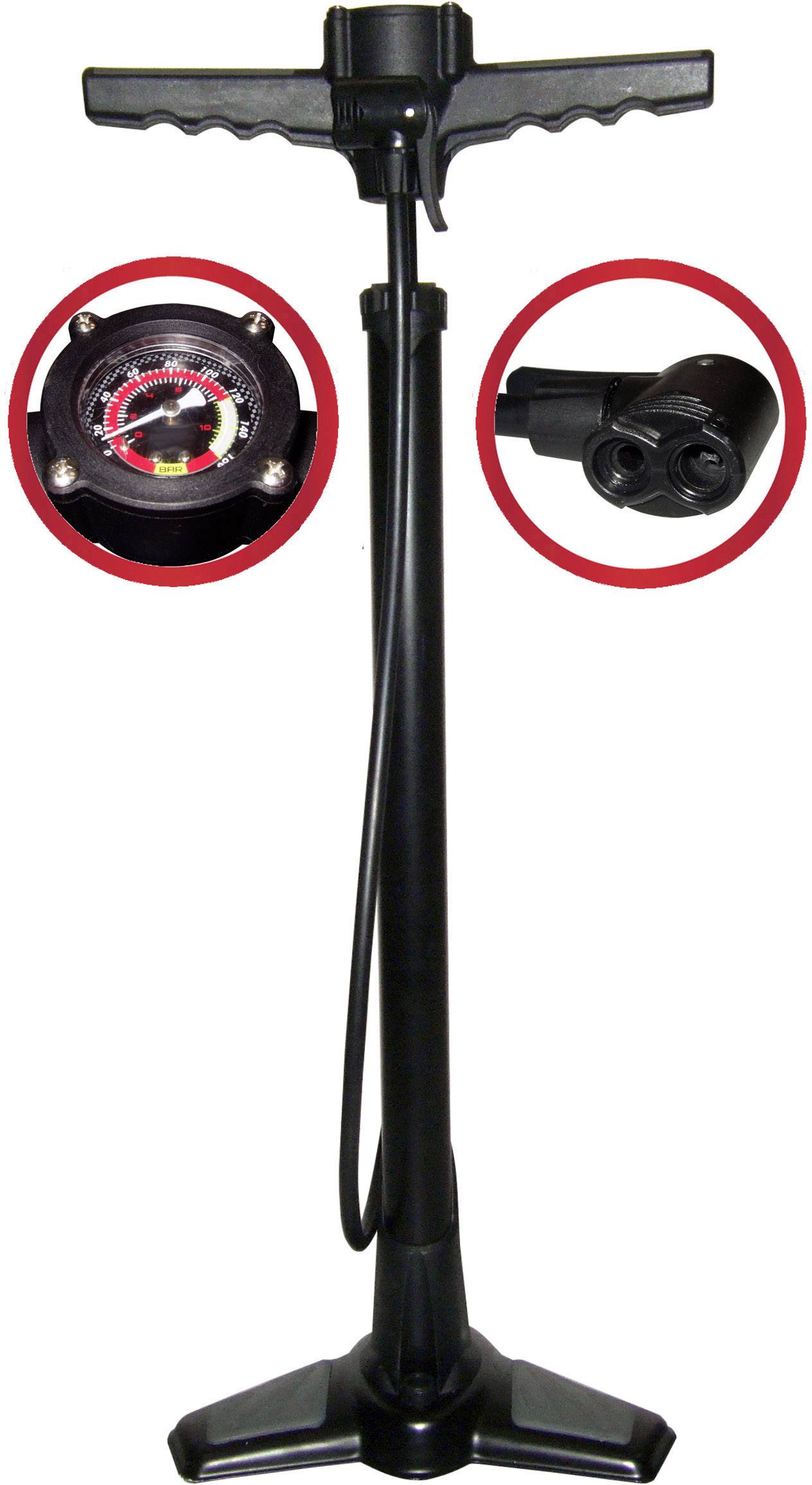 Point 13022101 Standpumpe Schwarz kaufen Fischer Fahrrad 85580 Profi Standpumpe kaufen