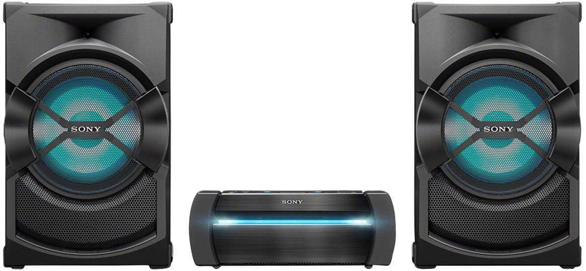 Sony Shake X30D Stereoanlage Bluetooth®, DVD, NFC, UKW, USB, Inkl. Karaoke-Funktion, Stimmungslicht Schwarz-3