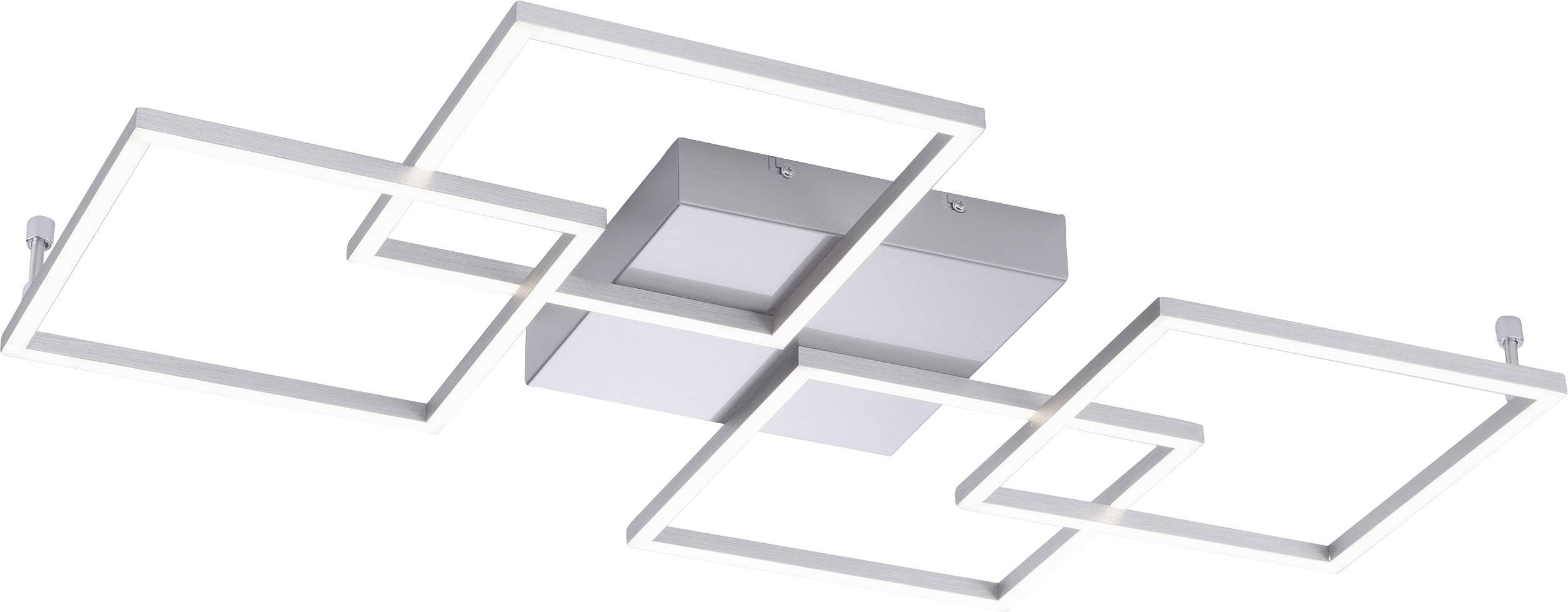 Paul Neuhaus INIGO 8190 55 LED Deckenleuchte Edelstahl 32 W Warmweiß Dimmbar über Lichtschalter, Memory Funktion Paul Neuhaus INIGO 8190 55 LED Deckenleuchte Edelstahl 32 W Warmweiß Dimmbar über Lichtschalter, Memory Funktion
