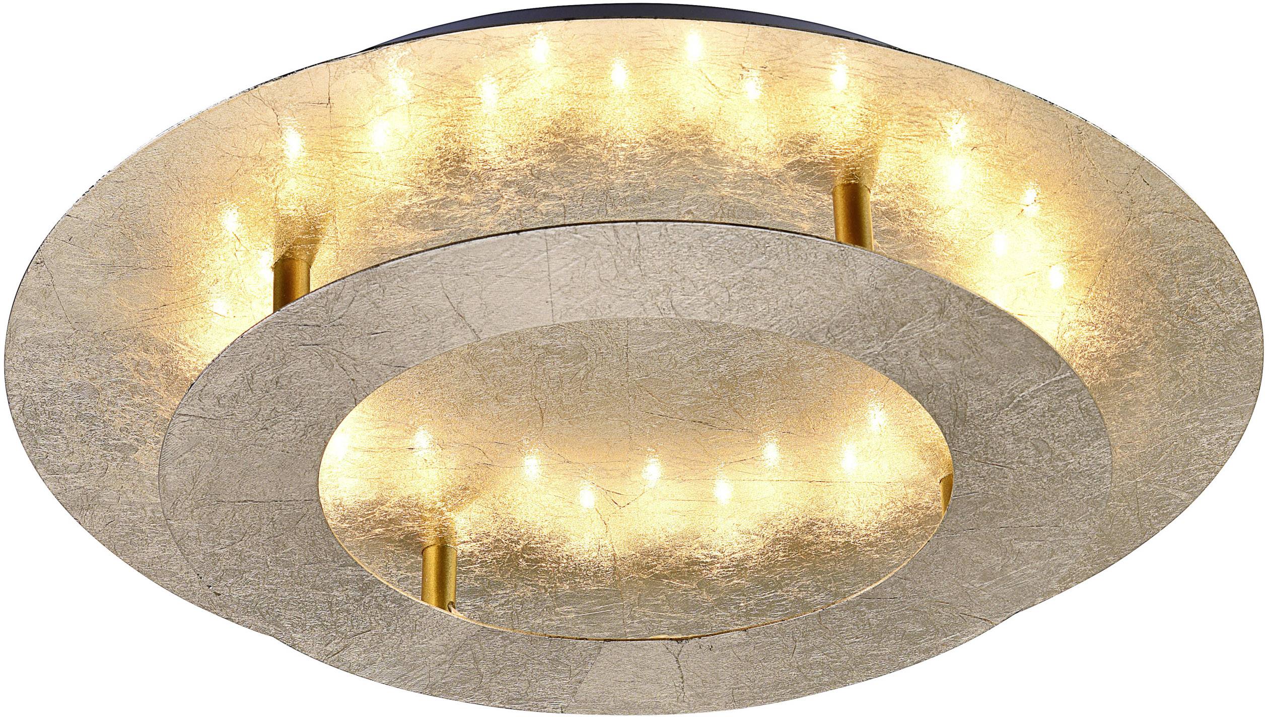 Paul Neuhaus Nevis 9620 12 Led Deckenleuchte Blattgold Glanzend 18 W Warmweiss Indirekter Lichtaustritt Kaufen