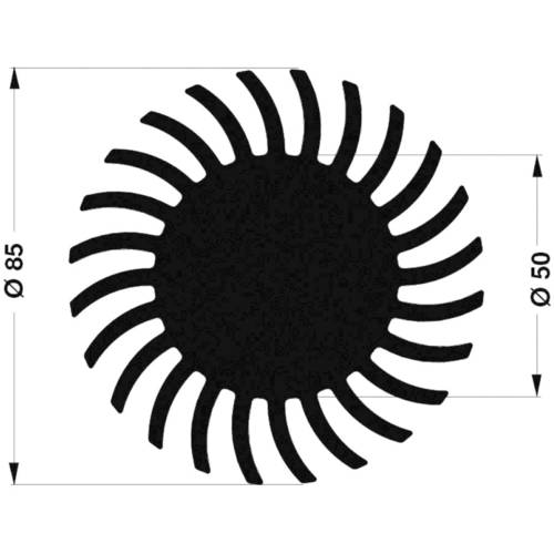 Fischer Elektronik 10021503 SK 572 50 SA LED-Kühlkörper 1.22 K/W (Ø x H) 85 mm x 50 mm