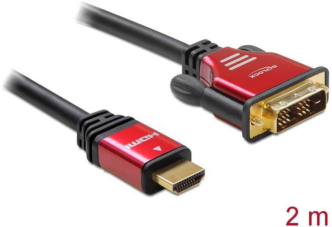 DELOCK Videokabel HDMI (M) bis DVI-D (M)