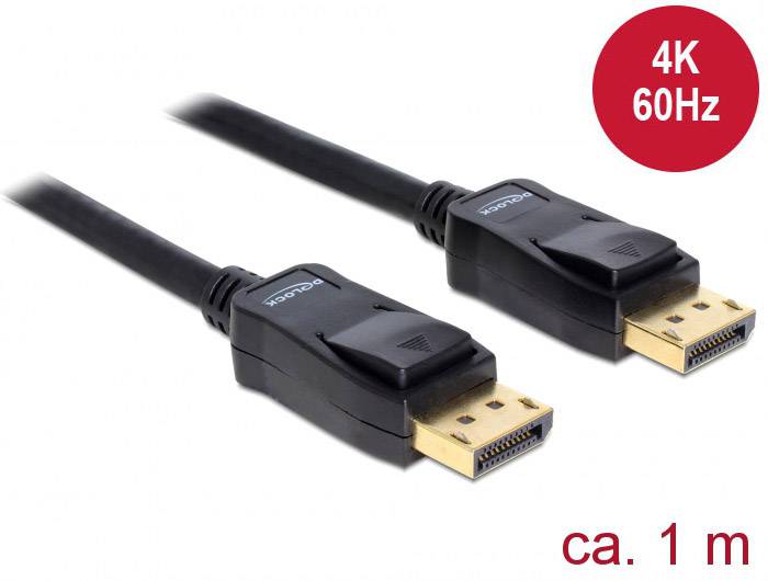 DELOCK Kabel Displayport St-St. Gold 1m