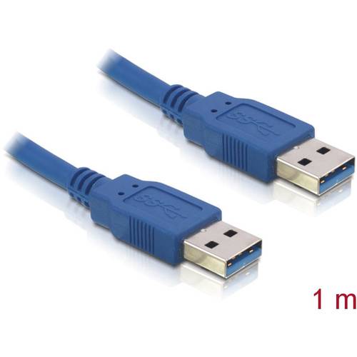 Thumbnail - Delock USB-Kabel USB 3.2 Gen1 (USB 3.0 / USB 3.1 Gen1) USB-A Stecker, USB-A Stecker 1.00 m Blau vergoldete Steckkontakte...