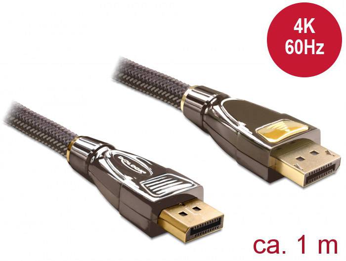 Delock DisplayPort Anschlusskabel DisplayPort Stecker, DisplayPort Stecker 1.00 m Anthrazit 82770 DisplayPort-Kabel
